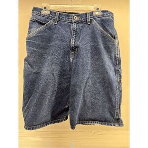 Vintage Y2K Nautica Carpenter Denim Jean Shorts Mens 35 Baggy Loose 90s EUC